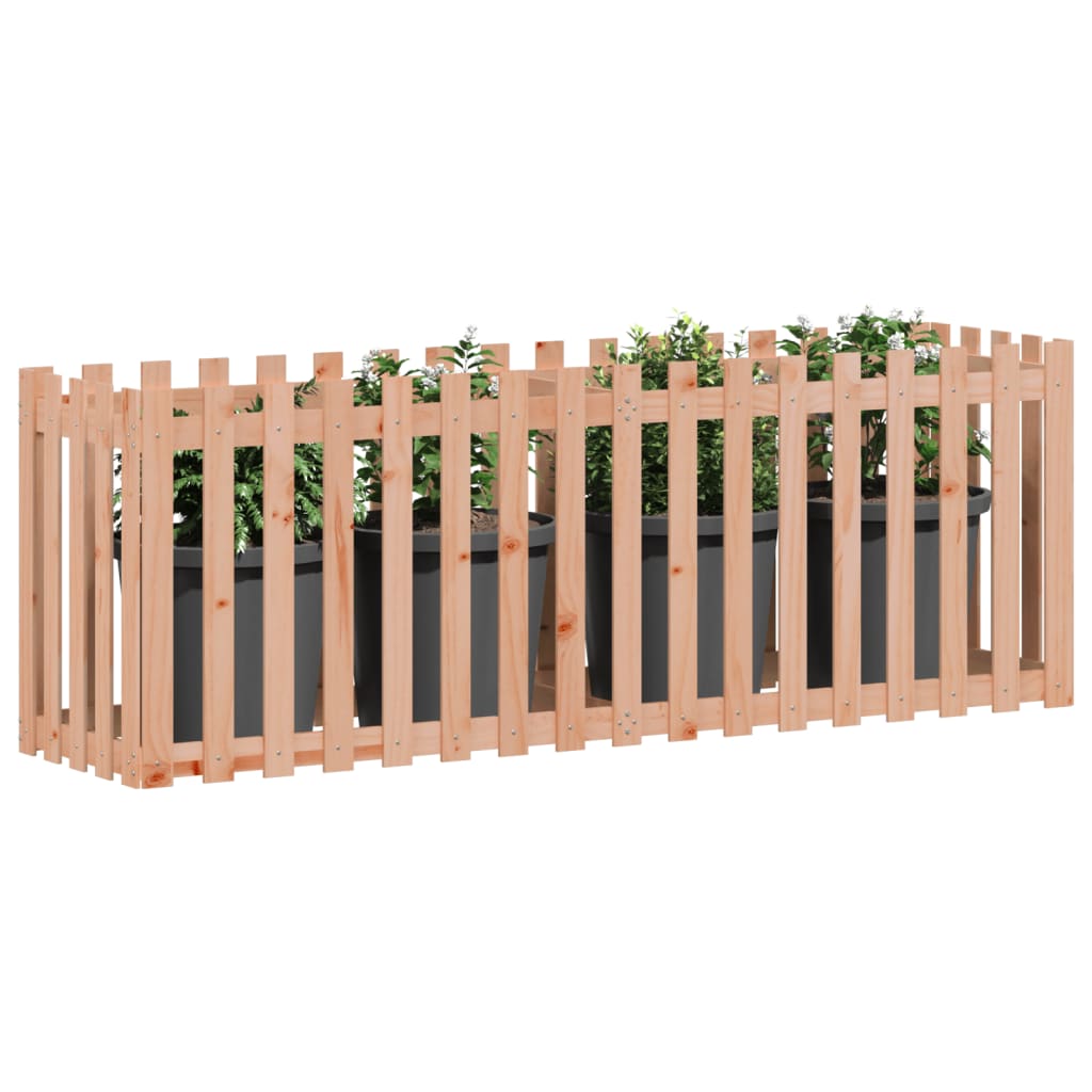 Plantenbak verhoogd hekontwerp 200x50x70 cm massief douglashout is nu te koop bij PeponiXL, paradijselijk wonen!