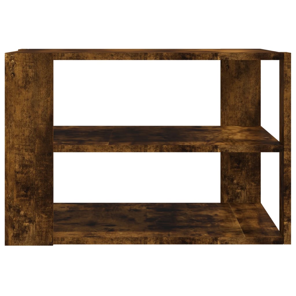 Salontafel 58x58x40 cm bewerkt hout gerookt eikenkleurig is nu te koop bij PeponiXL, paradijselijk wonen!