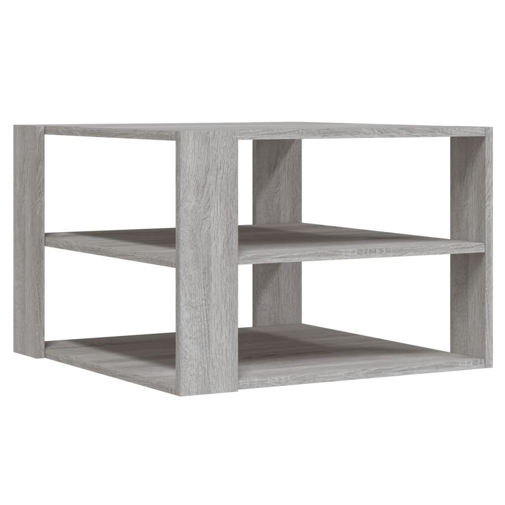 Salontafel 58x58x40 cm bewerkt hout grijs sonoma is nu te koop bij PeponiXL, paradijselijk wonen!