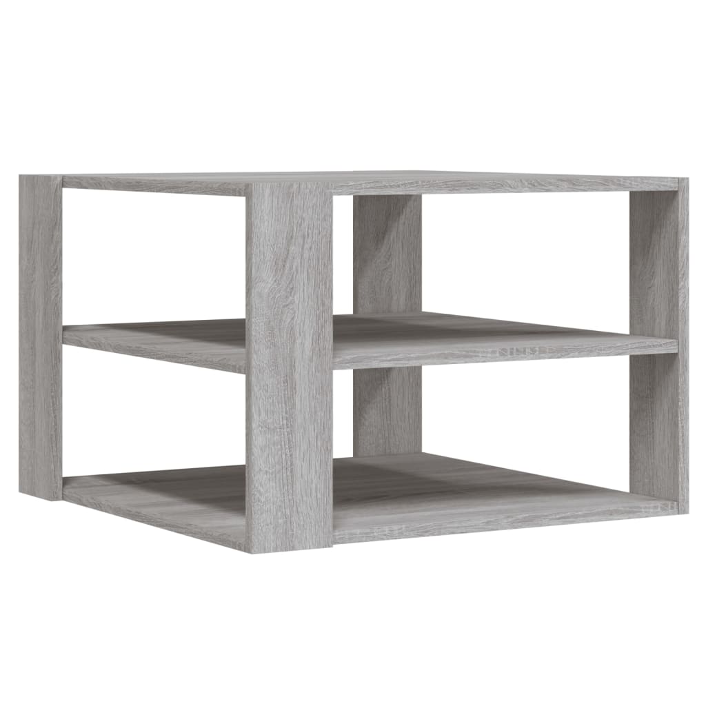 Salontafel 58x58x40 cm bewerkt hout grijs sonoma is nu te koop bij PeponiXL, paradijselijk wonen!