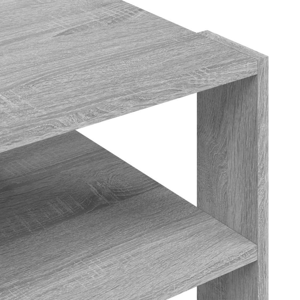 Salontafel 58x58x40 cm bewerkt hout grijs sonoma is nu te koop bij PeponiXL, paradijselijk wonen!