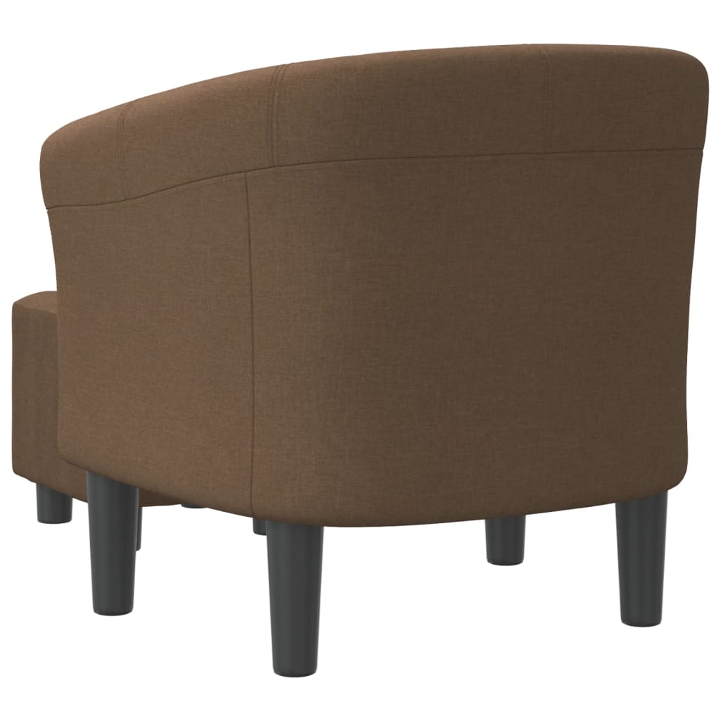 Kuipstoel met voetenbankje stof bruin is nu te koop bij PeponiXL, paradijselijk wonen!