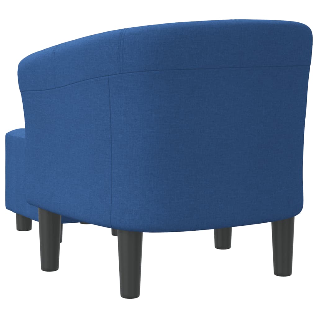 Kuipstoel met voetenbank stof blauw is nu te koop bij PeponiXL, paradijselijk wonen!