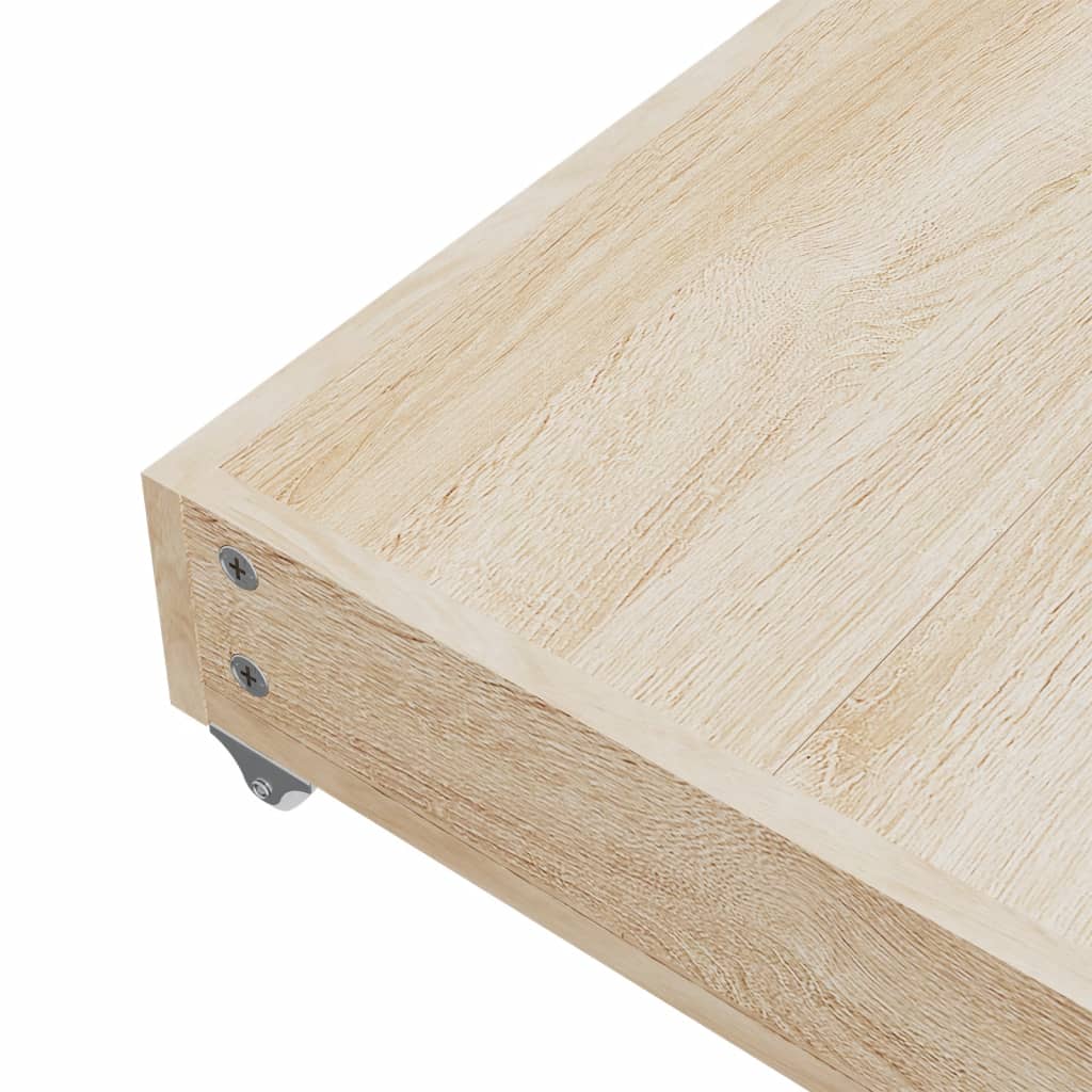 Bedlades 2 st bewerkt hout en stof lichtgrijs is nu te koop bij PeponiXL, paradijselijk wonen!