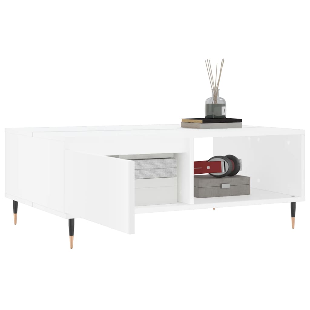 Salontafel 90x60x35 cm bewerkt hout wit is nu te koop bij PeponiXL, paradijselijk wonen!