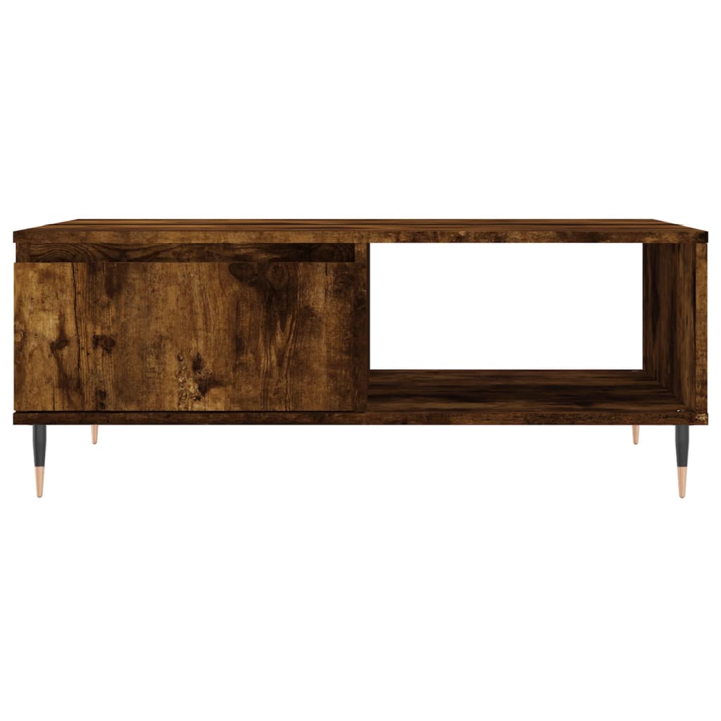 Salontafel 90x60x35 cm bewerkt hout gerookt eikenkleurig is nu te koop bij PeponiXL, paradijselijk wonen!