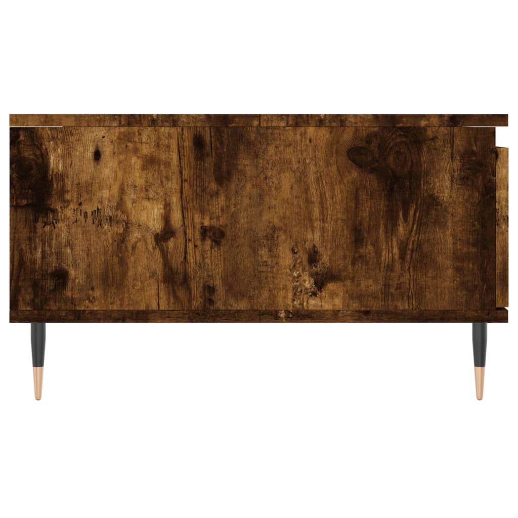Salontafel 90x60x35 cm bewerkt hout gerookt eikenkleurig is nu te koop bij PeponiXL, paradijselijk wonen!