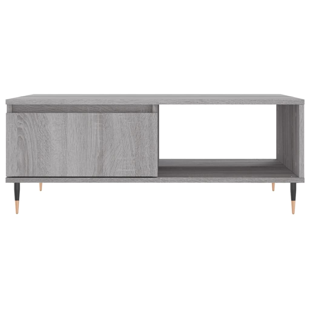 Salontafel 90x60x35 cm bewerkt hout grijs sonoma eikenkleurig is nu te koop bij PeponiXL, paradijselijk wonen!