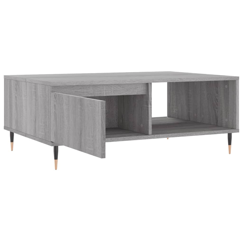 Salontafel 90x60x35 cm bewerkt hout grijs sonoma eikenkleurig is nu te koop bij PeponiXL, paradijselijk wonen!