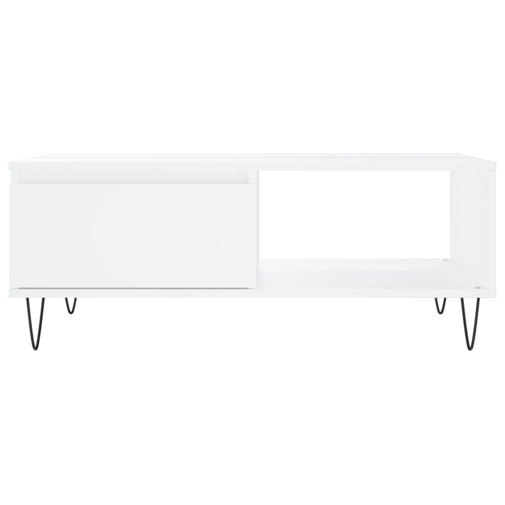 Salontafel 90x60x35 cm bewerkt hout wit is nu te koop bij PeponiXL, paradijselijk wonen!
