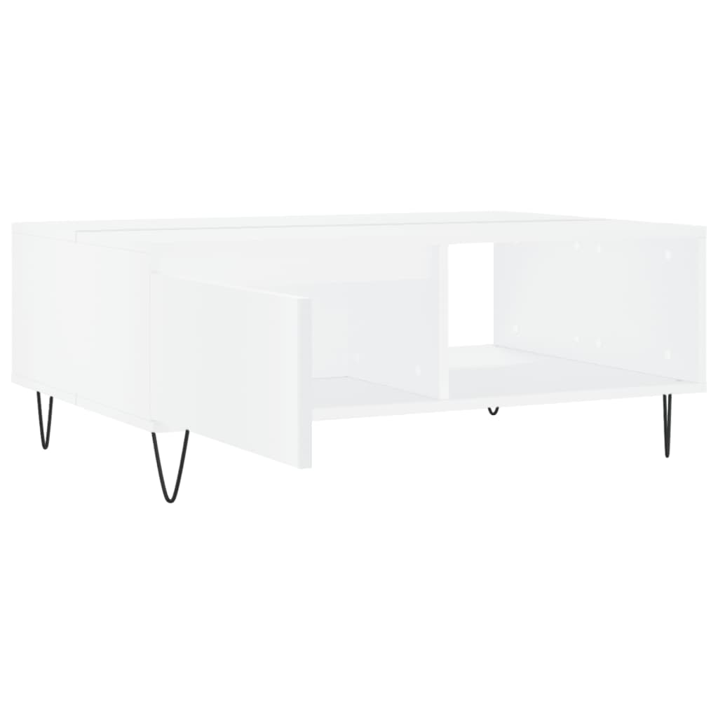 Salontafel 90x60x35 cm bewerkt hout wit is nu te koop bij PeponiXL, paradijselijk wonen!
