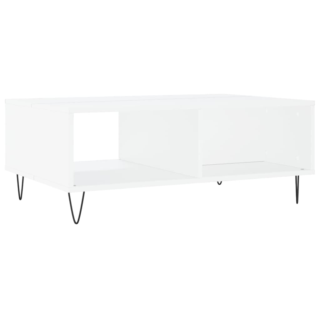 Salontafel 90x60x35 cm bewerkt hout wit is nu te koop bij PeponiXL, paradijselijk wonen!