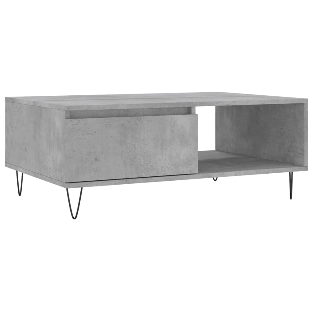 Salontafel 90x60x35 cm bewerkt hout betongrijs is nu te koop bij PeponiXL, paradijselijk wonen!