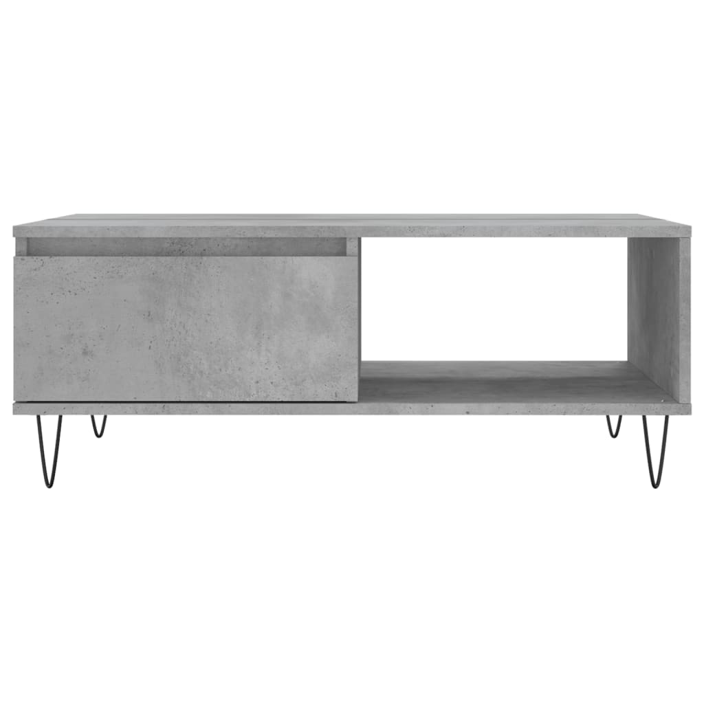Salontafel 90x60x35 cm bewerkt hout betongrijs is nu te koop bij PeponiXL, paradijselijk wonen!