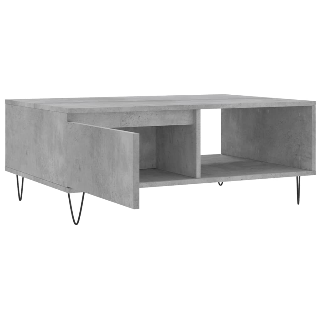 Salontafel 90x60x35 cm bewerkt hout betongrijs is nu te koop bij PeponiXL, paradijselijk wonen!