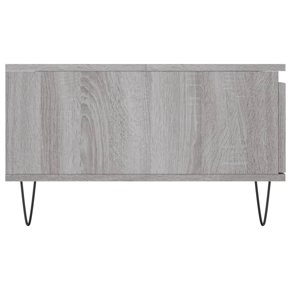 Salontafel 90x60x35 cm bewerkt hout grijs sonoma eikenkleurig is nu te koop bij PeponiXL, paradijselijk wonen!