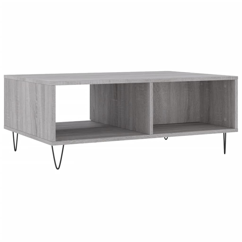 Salontafel 90x60x35 cm bewerkt hout grijs sonoma eikenkleurig is nu te koop bij PeponiXL, paradijselijk wonen!