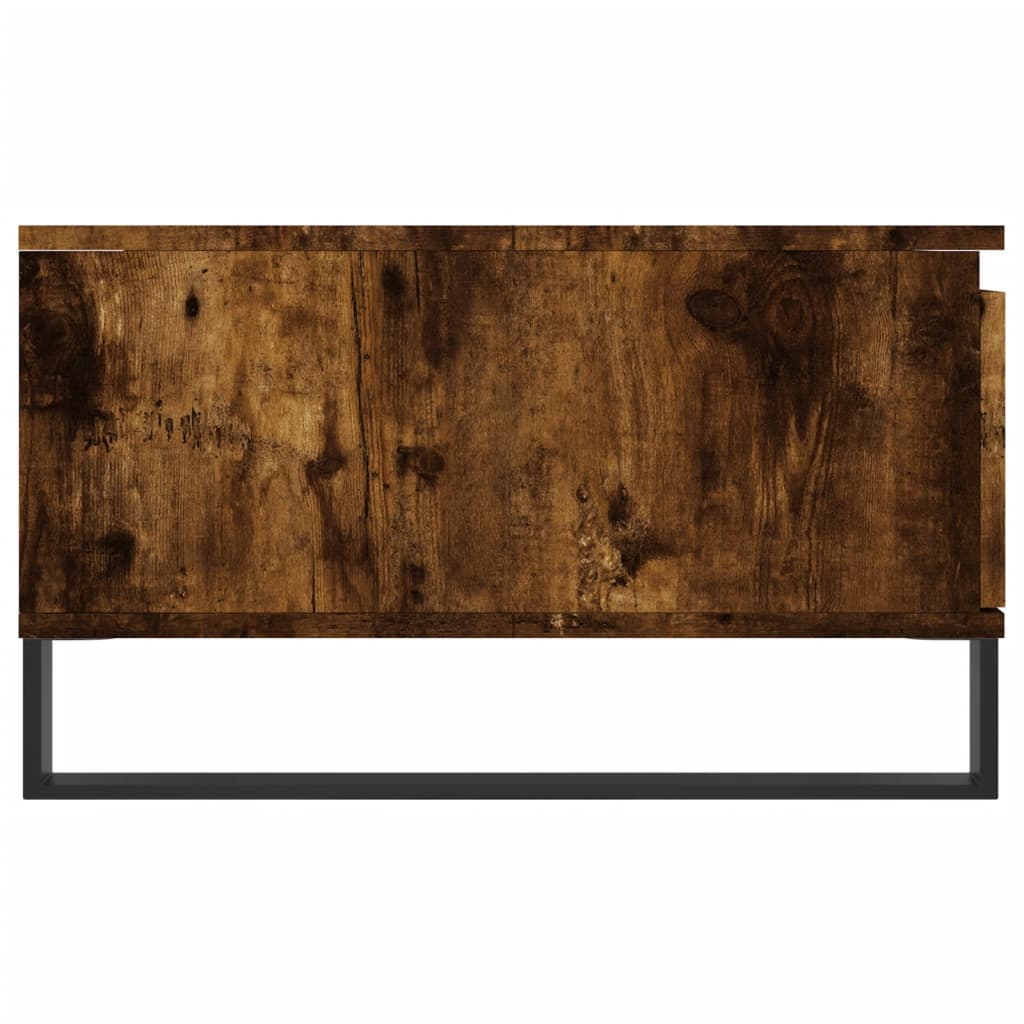 Salontafel 90x60x35 cm bewerkt hout gerookt eikenkleurig is nu te koop bij PeponiXL, paradijselijk wonen!