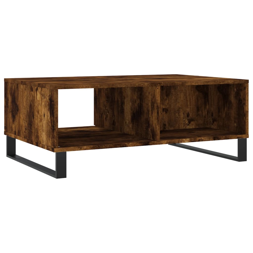 Salontafel 90x60x35 cm bewerkt hout gerookt eikenkleurig is nu te koop bij PeponiXL, paradijselijk wonen!