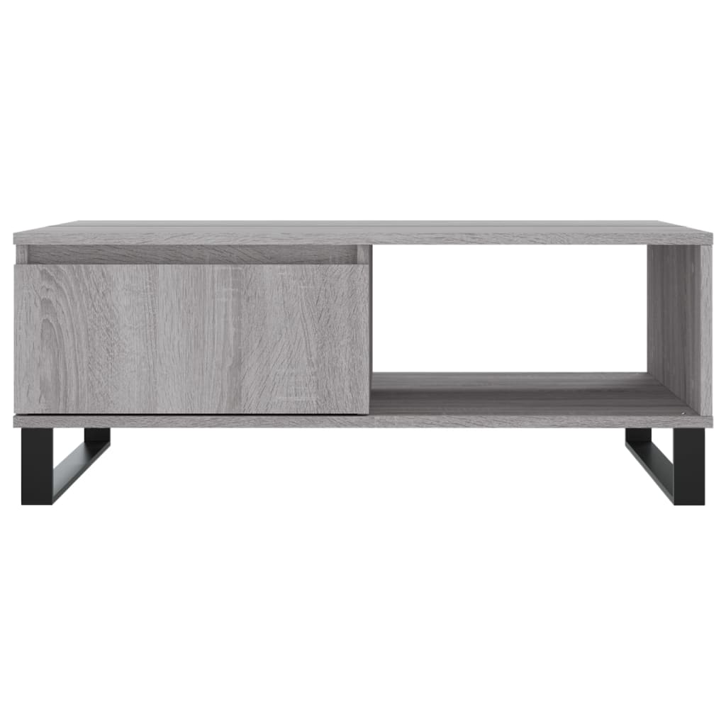Salontafel 90x60x35 cm bewerkt hout grijs sonoma eikenkleurig is nu te koop bij PeponiXL, paradijselijk wonen!
