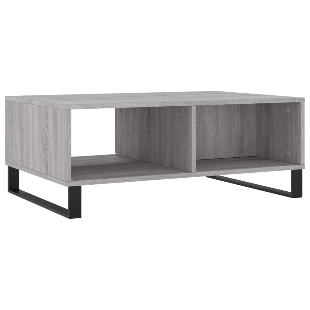 Salontafel 90x60x35 cm bewerkt hout grijs sonoma eikenkleurig is nu te koop bij PeponiXL, paradijselijk wonen!