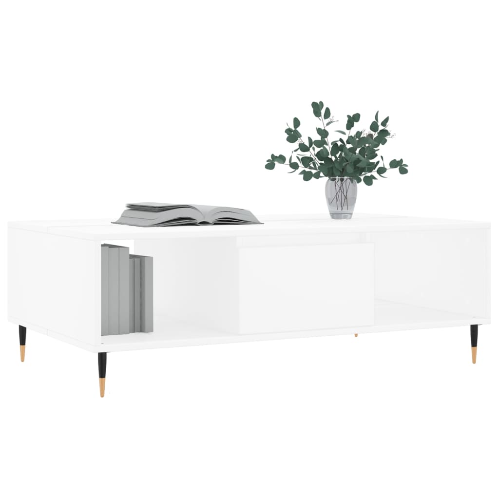 Salontafel 104x60x35 cm bewerkt hout wit is nu te koop bij PeponiXL, paradijselijk wonen!