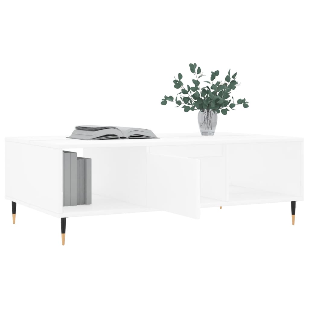 Salontafel 104x60x35 cm bewerkt hout wit is nu te koop bij PeponiXL, paradijselijk wonen!