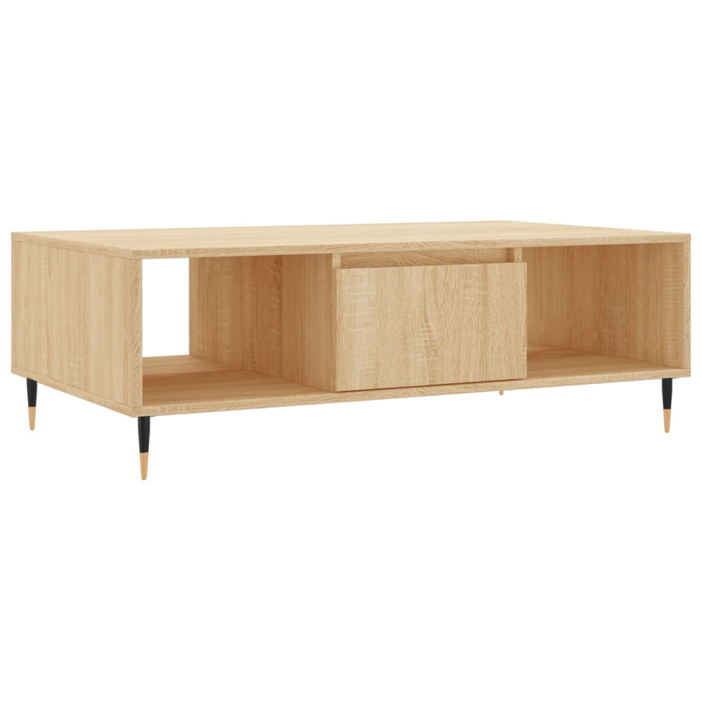 Salontafel 104x60x35 cm bewerkt hout sonoma eikenkleurig is nu te koop bij PeponiXL, paradijselijk wonen!