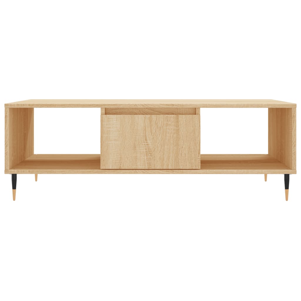 Salontafel 104x60x35 cm bewerkt hout sonoma eikenkleurig is nu te koop bij PeponiXL, paradijselijk wonen!