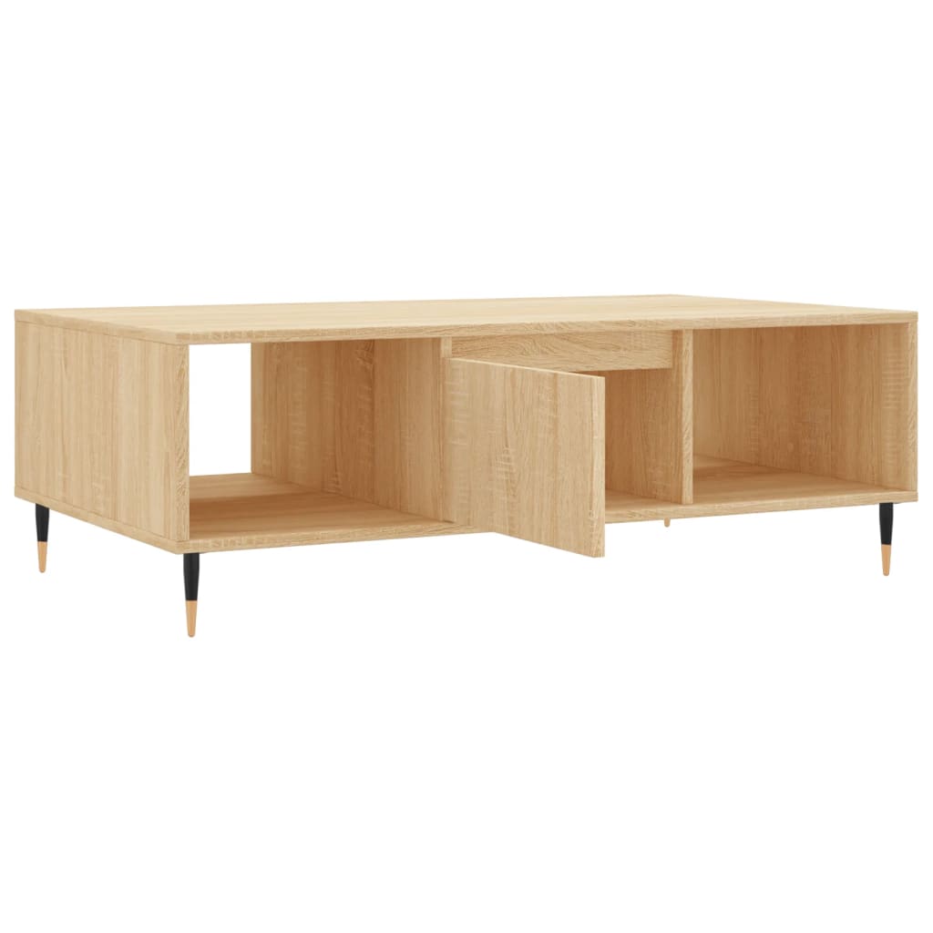 Salontafel 104x60x35 cm bewerkt hout sonoma eikenkleurig is nu te koop bij PeponiXL, paradijselijk wonen!