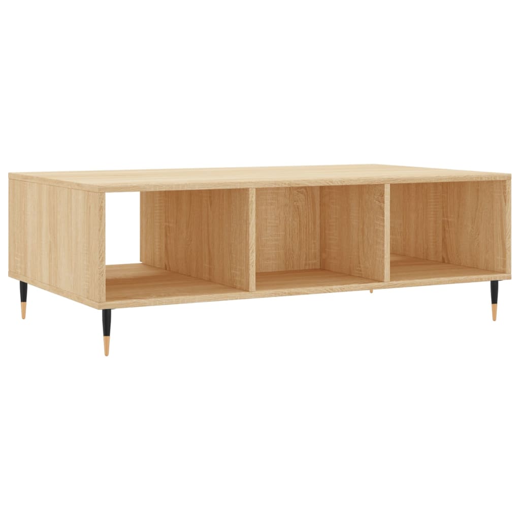 Salontafel 104x60x35 cm bewerkt hout sonoma eikenkleurig is nu te koop bij PeponiXL, paradijselijk wonen!