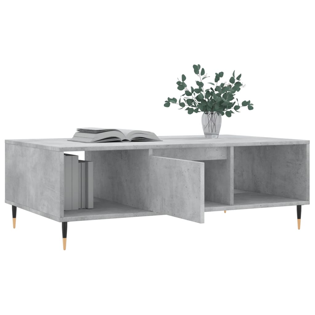 Salontafel 104x60x35 cm bewerkt hout betongrijs is nu te koop bij PeponiXL, paradijselijk wonen!