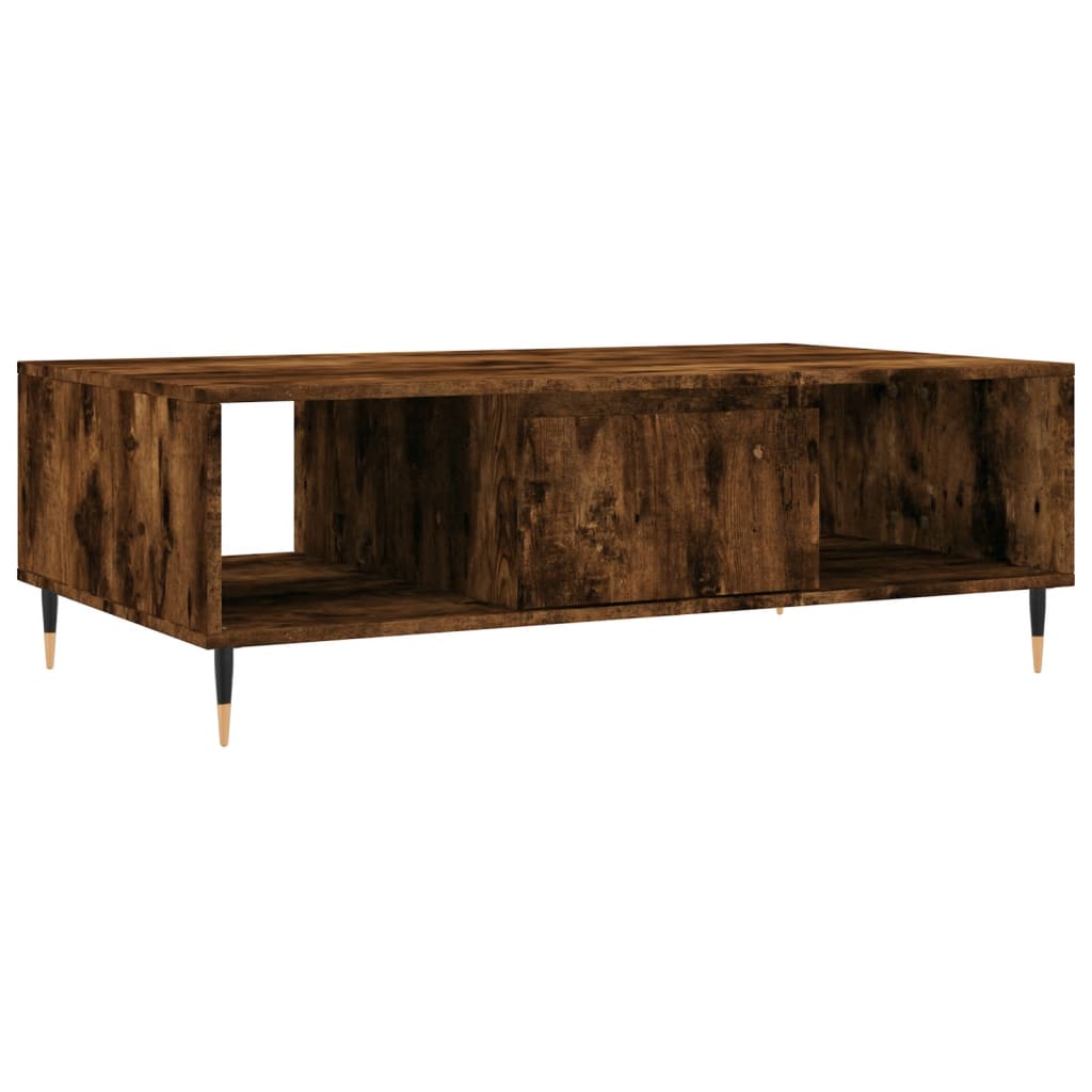 Salontafel 104x60x35 cm bewerkt hout gerookt eikenkleurig is nu te koop bij PeponiXL, paradijselijk wonen!