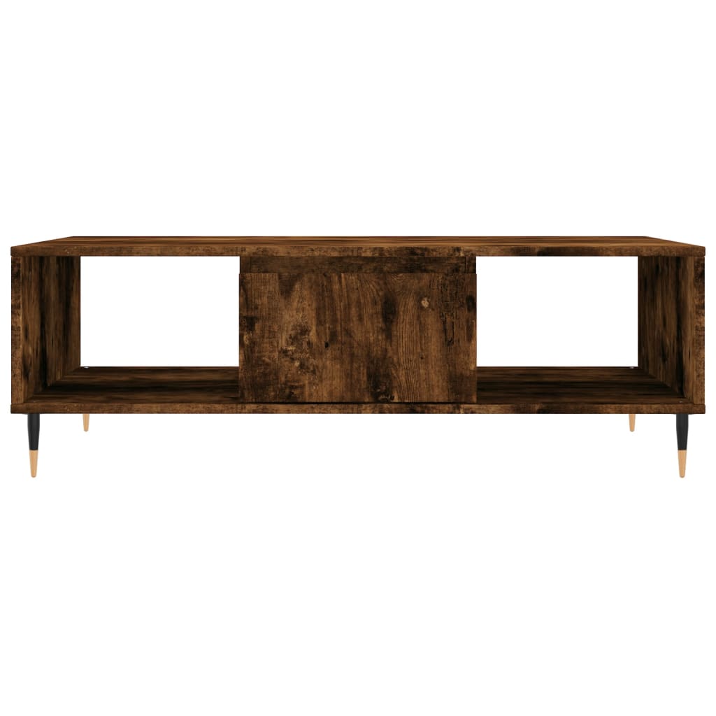 Salontafel 104x60x35 cm bewerkt hout gerookt eikenkleurig is nu te koop bij PeponiXL, paradijselijk wonen!