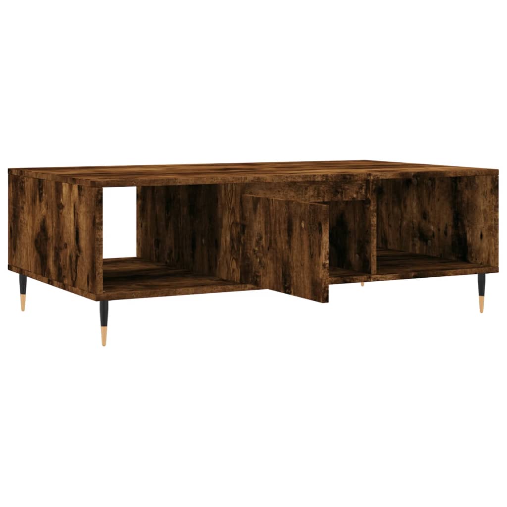 Salontafel 104x60x35 cm bewerkt hout gerookt eikenkleurig is nu te koop bij PeponiXL, paradijselijk wonen!