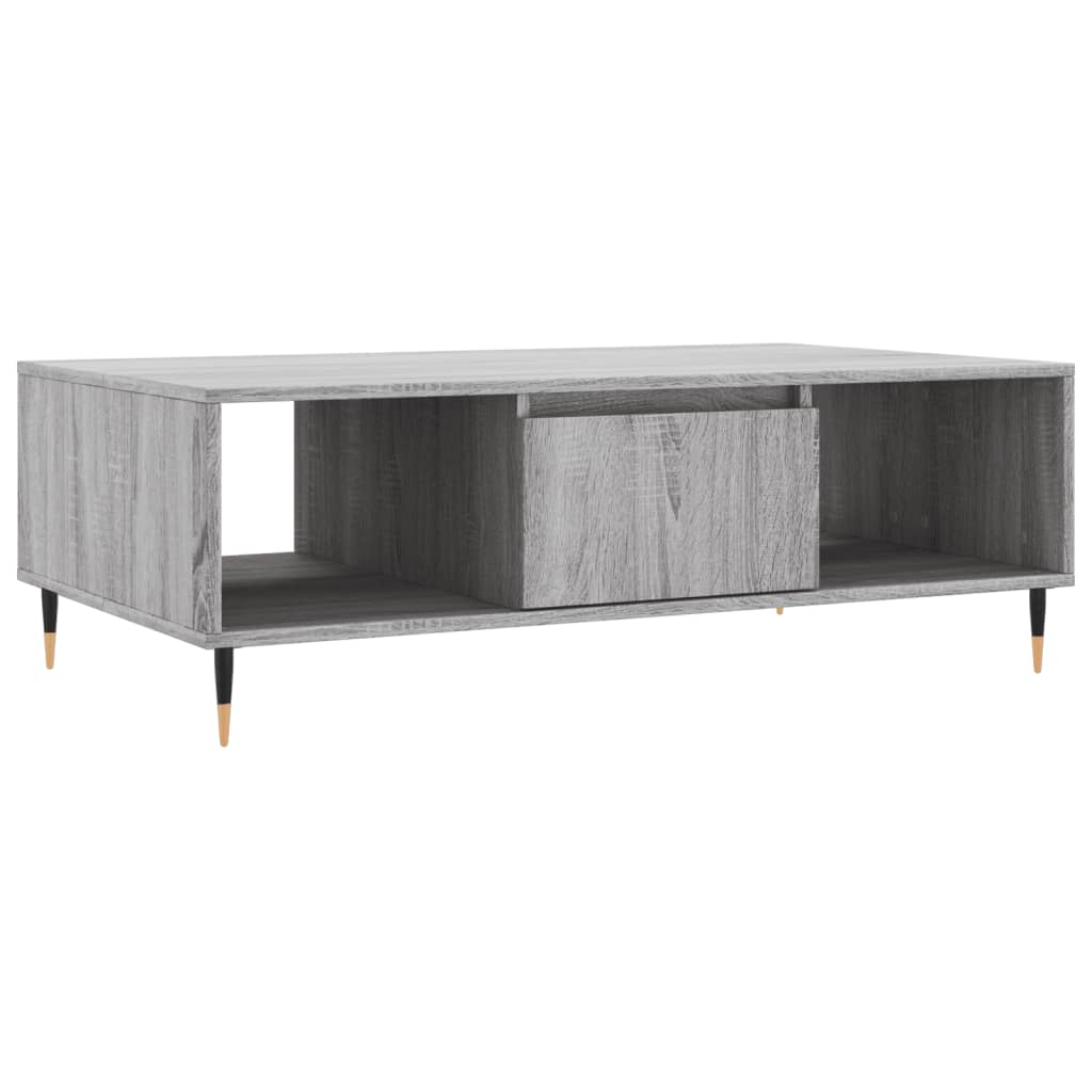 Salontafel 104x60x35 cm bewerkt hout grijs sonoma is nu te koop bij PeponiXL, paradijselijk wonen!
