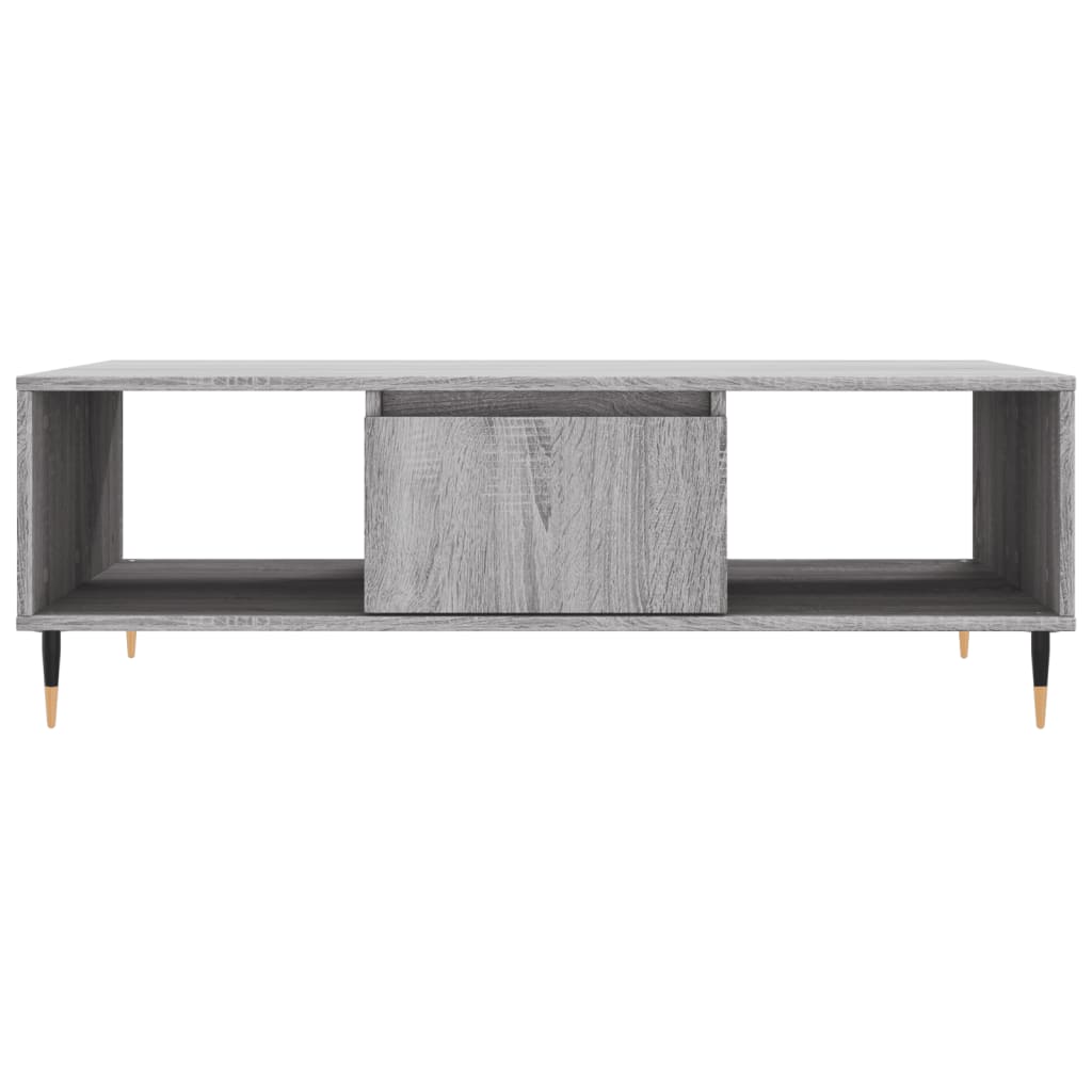 Salontafel 104x60x35 cm bewerkt hout grijs sonoma is nu te koop bij PeponiXL, paradijselijk wonen!