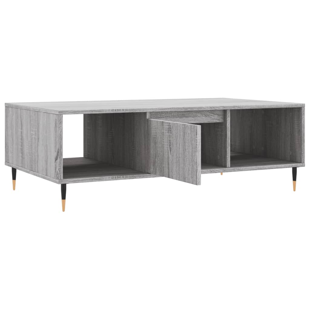 Salontafel 104x60x35 cm bewerkt hout grijs sonoma is nu te koop bij PeponiXL, paradijselijk wonen!