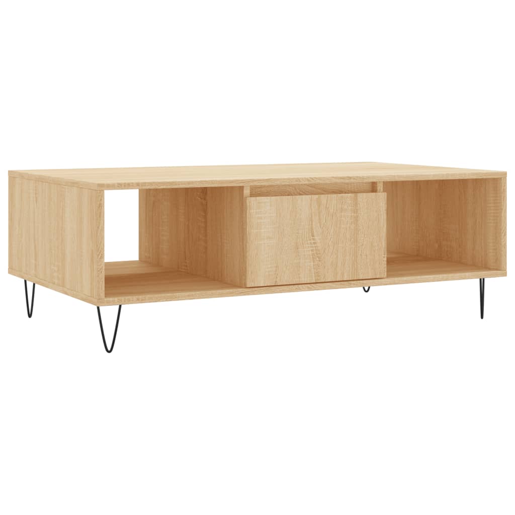 Salontafel 104x60x35 cm bewerkt hout sonoma eikenkleurig is nu te koop bij PeponiXL, paradijselijk wonen!