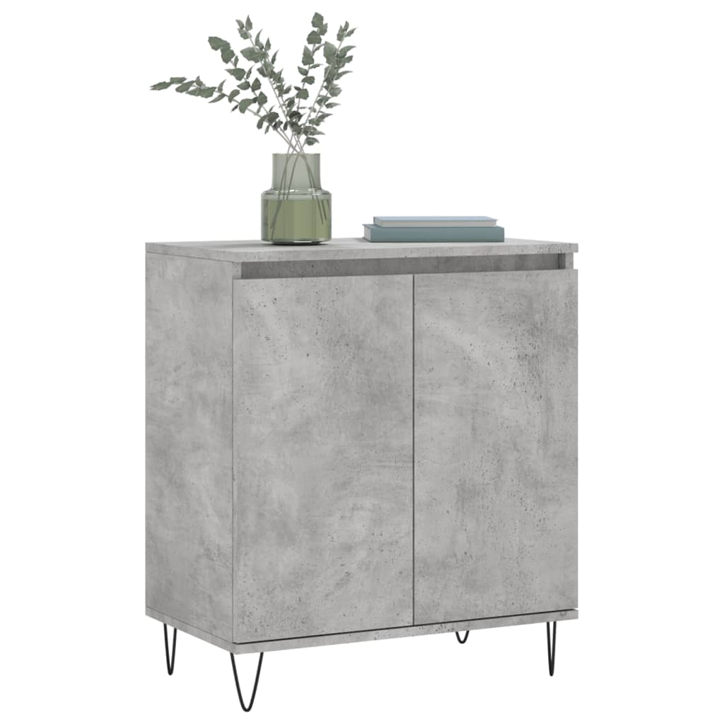 Dressoir 60x35x70 cm bewerkt hout betongrijs is nu te koop bij PeponiXL, paradijselijk wonen!