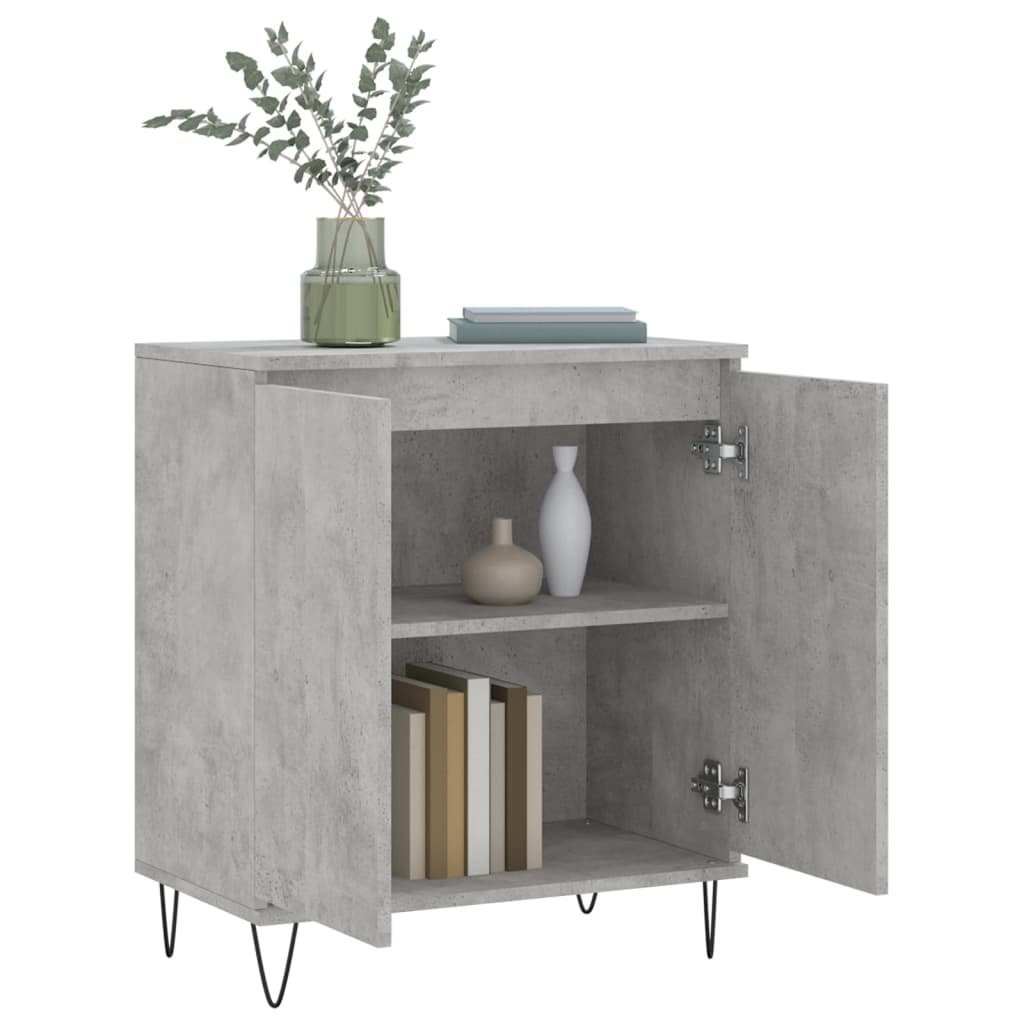 Dressoir 60x35x70 cm bewerkt hout betongrijs is nu te koop bij PeponiXL, paradijselijk wonen!