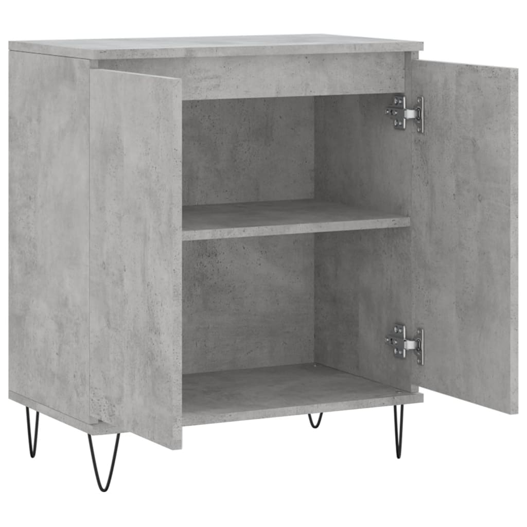 Dressoir 60x35x70 cm bewerkt hout betongrijs is nu te koop bij PeponiXL, paradijselijk wonen!
