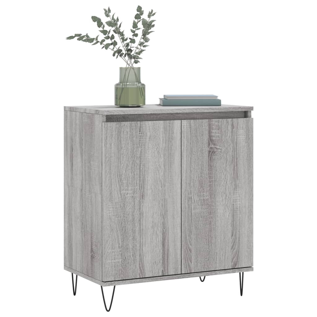 Dressoir 60x35x70 cm bewerkt hout grijs sonoma eikenkleurig is nu te koop bij PeponiXL, paradijselijk wonen!