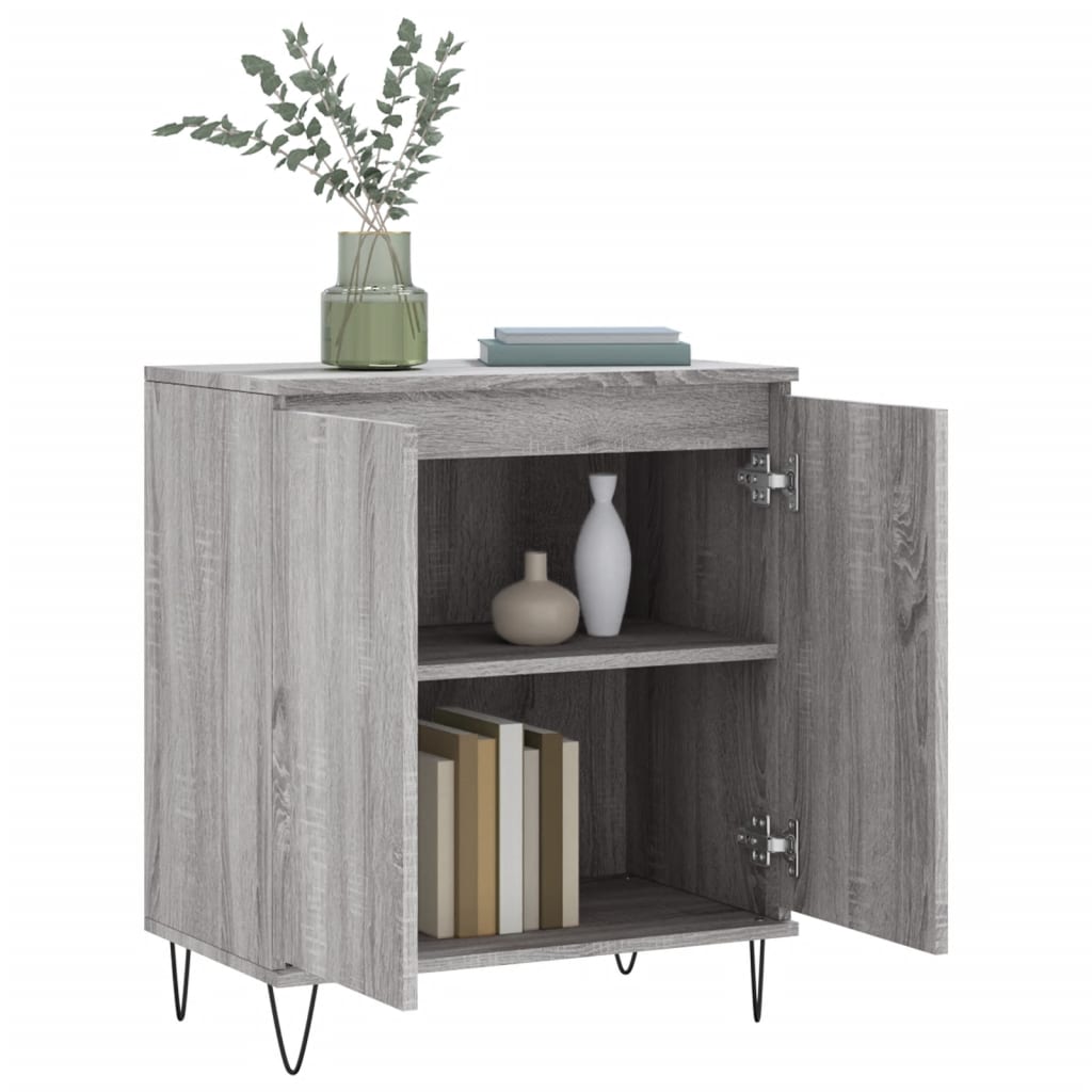 Dressoir 60x35x70 cm bewerkt hout grijs sonoma eikenkleurig is nu te koop bij PeponiXL, paradijselijk wonen!