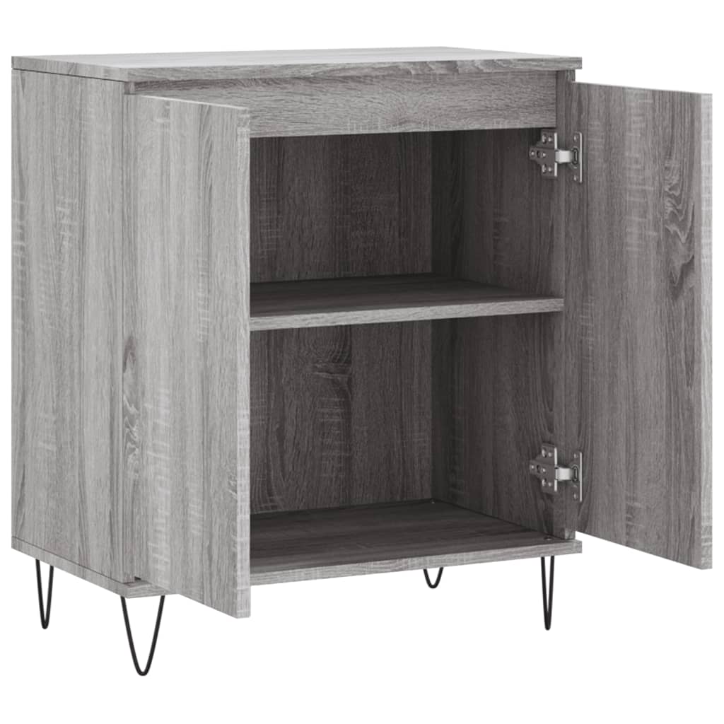 Dressoir 60x35x70 cm bewerkt hout grijs sonoma eikenkleurig is nu te koop bij PeponiXL, paradijselijk wonen!