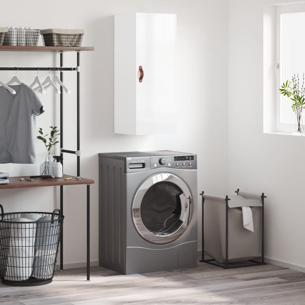 Hangkast 34,5x34x90 cm hoogglans wit is nu te koop bij PeponiXL, paradijselijk wonen!