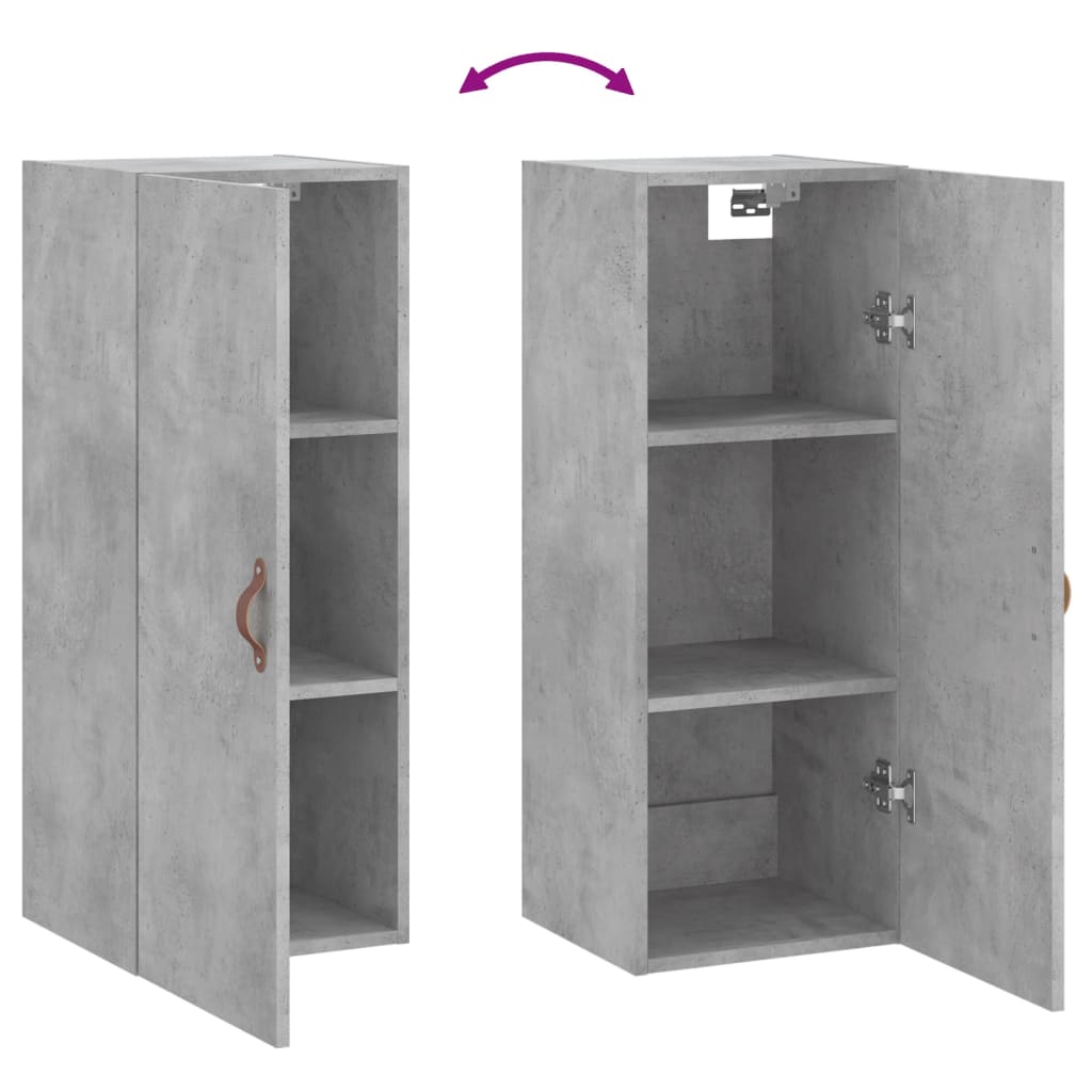 Bovenkast 34,5x34x90 cm betongrijs is nu te koop bij PeponiXL, paradijselijk wonen!
