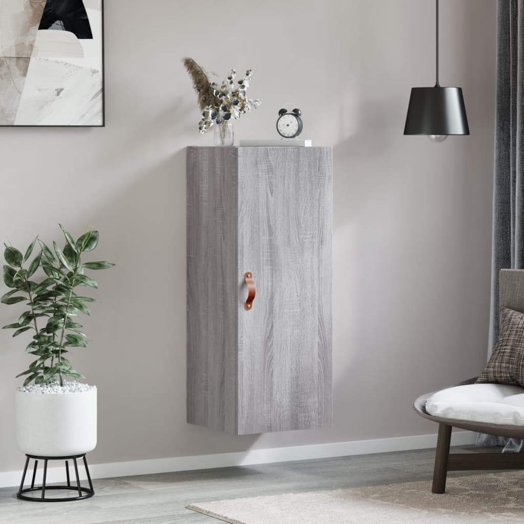 Bovenkast 34,5x34x90 cm grijs sonoma eikenkleurig is nu te koop bij PeponiXL, paradijselijk wonen!