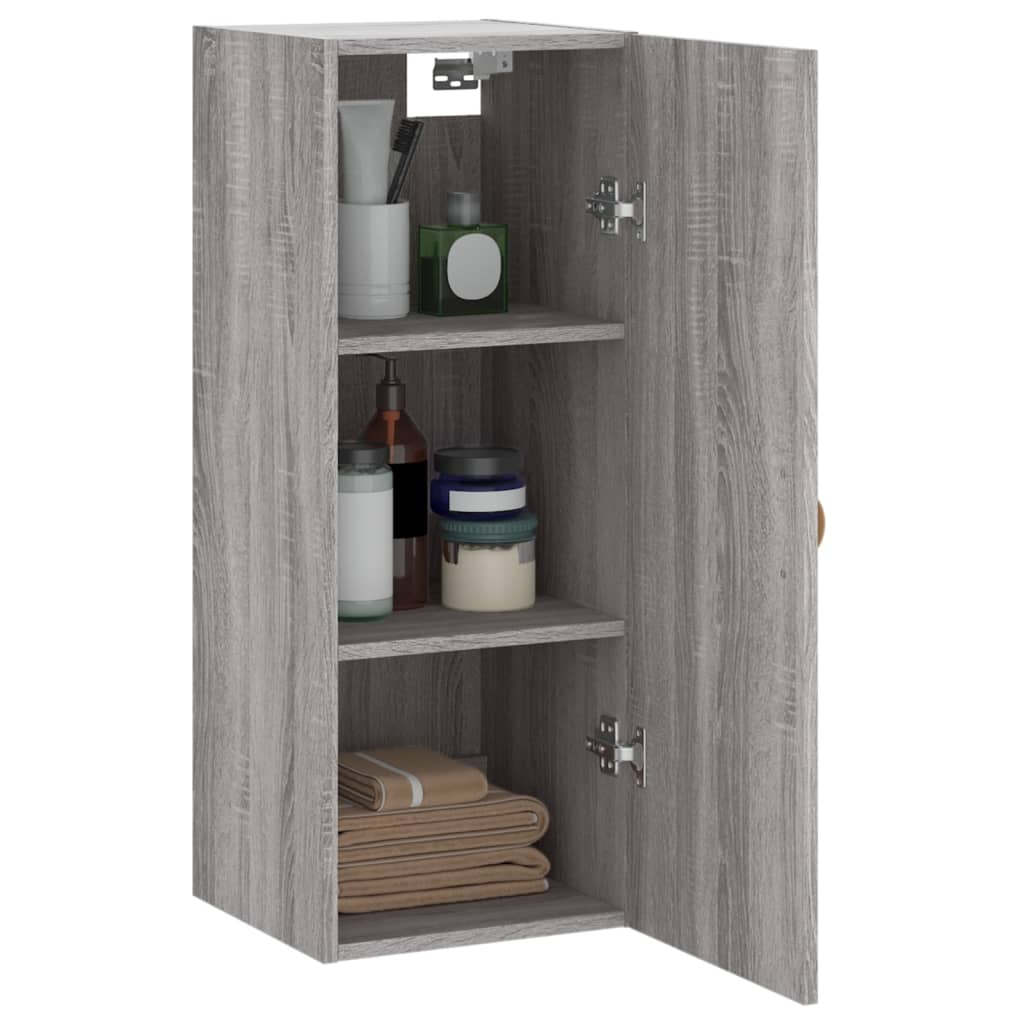 Bovenkast 34,5x34x90 cm grijs sonoma eikenkleurig is nu te koop bij PeponiXL, paradijselijk wonen!