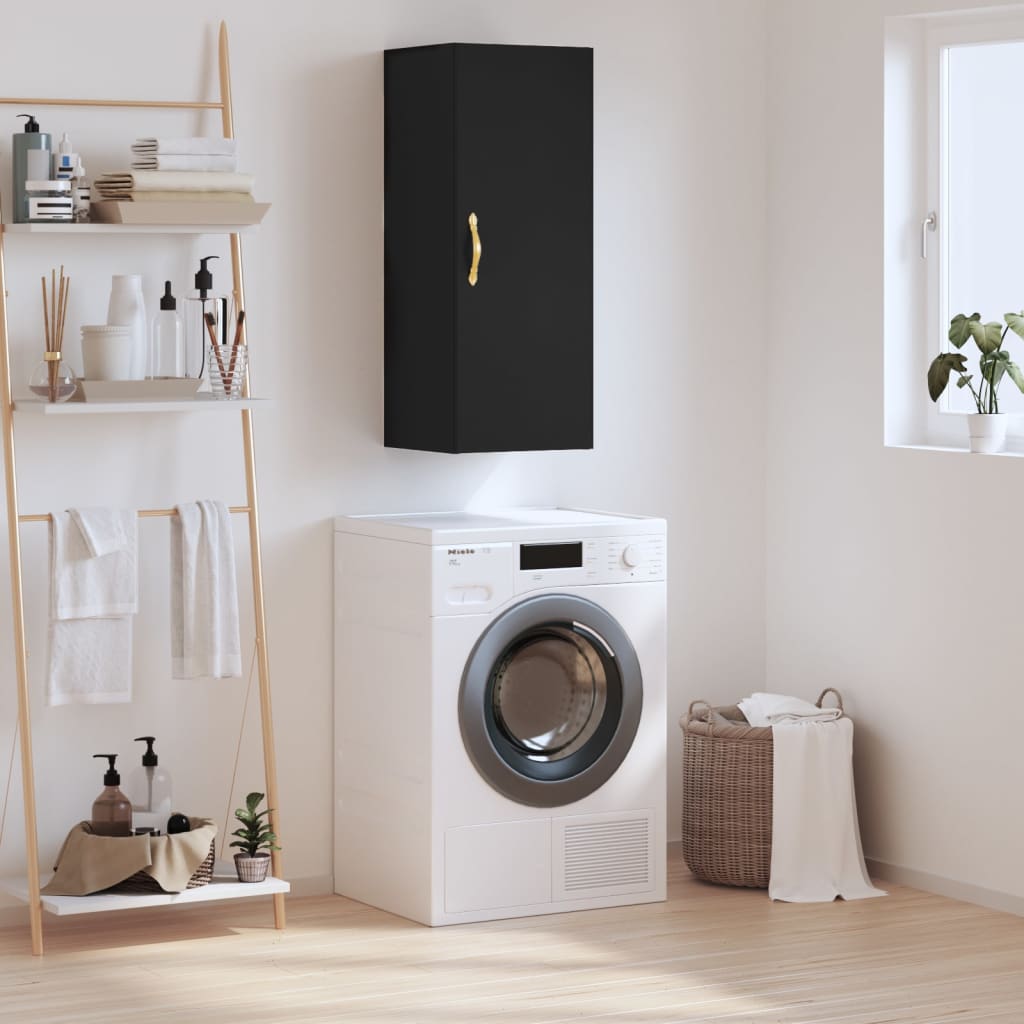 Hangkast 34,5x34x90 cm zwart is nu te koop bij PeponiXL, paradijselijk wonen!